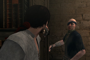 Paganino talking with Ezio.