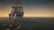 The Jackdaw sailing for England