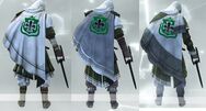 The Sentinel's armours from the back.