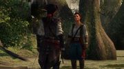 Élise telling Aveline about the convoys