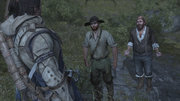 Terry and Godfrey asking about the commotion
