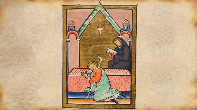File:DTVA - Sick man praying at Cuthbert's Tomb.jpg