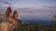 Kassandra beholding the bay inland