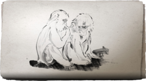 ACSH Sumi-E Grooming Macaques.png