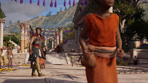 ACOD Gutter Runner - Kassandra spotting the child thief.png