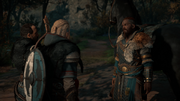 Sigurd asking Dag to remain alongside Eivor