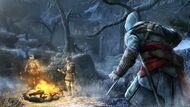 Ezio watching a pair of Templars