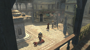 Cyril escaping from the Assassins.