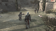The Assassins retreating to the fortress