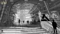 Concept art of the building's lobby