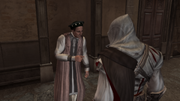Ezio being asked to deliver the letter