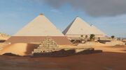 Pyramids of Giza, during the 1st century BCE