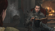 Ezio reading the Divine Comedy
