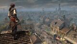 Aveline overlooking the city of New Orleans.