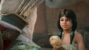 Shadya given a new doll by Bayek, made by her father Hotephres