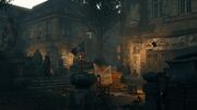 Arno arriving at the arranged meeting place