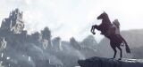 Altaïr on horseback at Masyaf.