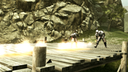 Borgia guards igniting the bridge