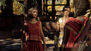 Kassandra reporting back to Periktione and Thyia