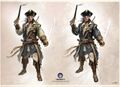 Concept art of Connor in Captain Kidd's costume
