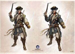 Connor in Captain Kidd's Robes - Concept Art.jpg