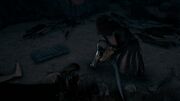Kassandra discovering the Ainigmata Ostraka