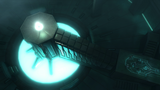 The stairway raised by Desmond inside the vault.