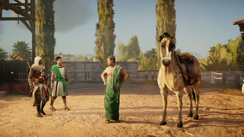 File:ACO Wild Ride - Bayek meeting Philocrates.png