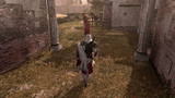 Ezio following the cardinal unnoticed.